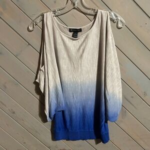 INC International Concepts Women's Cold Shoulder Ombre Knit Top‎